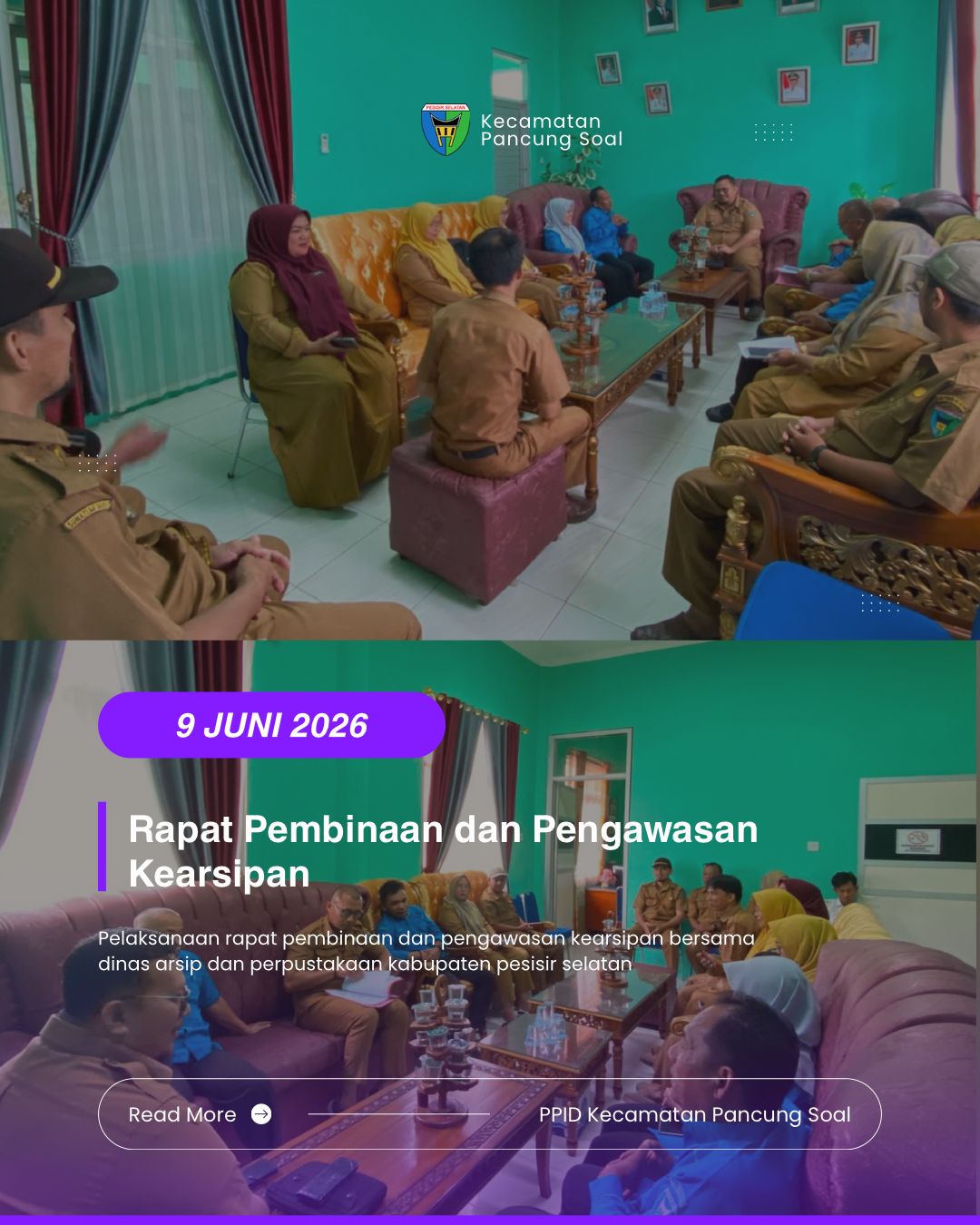 KECAMATAN PANCUNG SOAL GELAR RAPAT PEMBINAAN DAN PENGAWASAN KEARSIPAN 