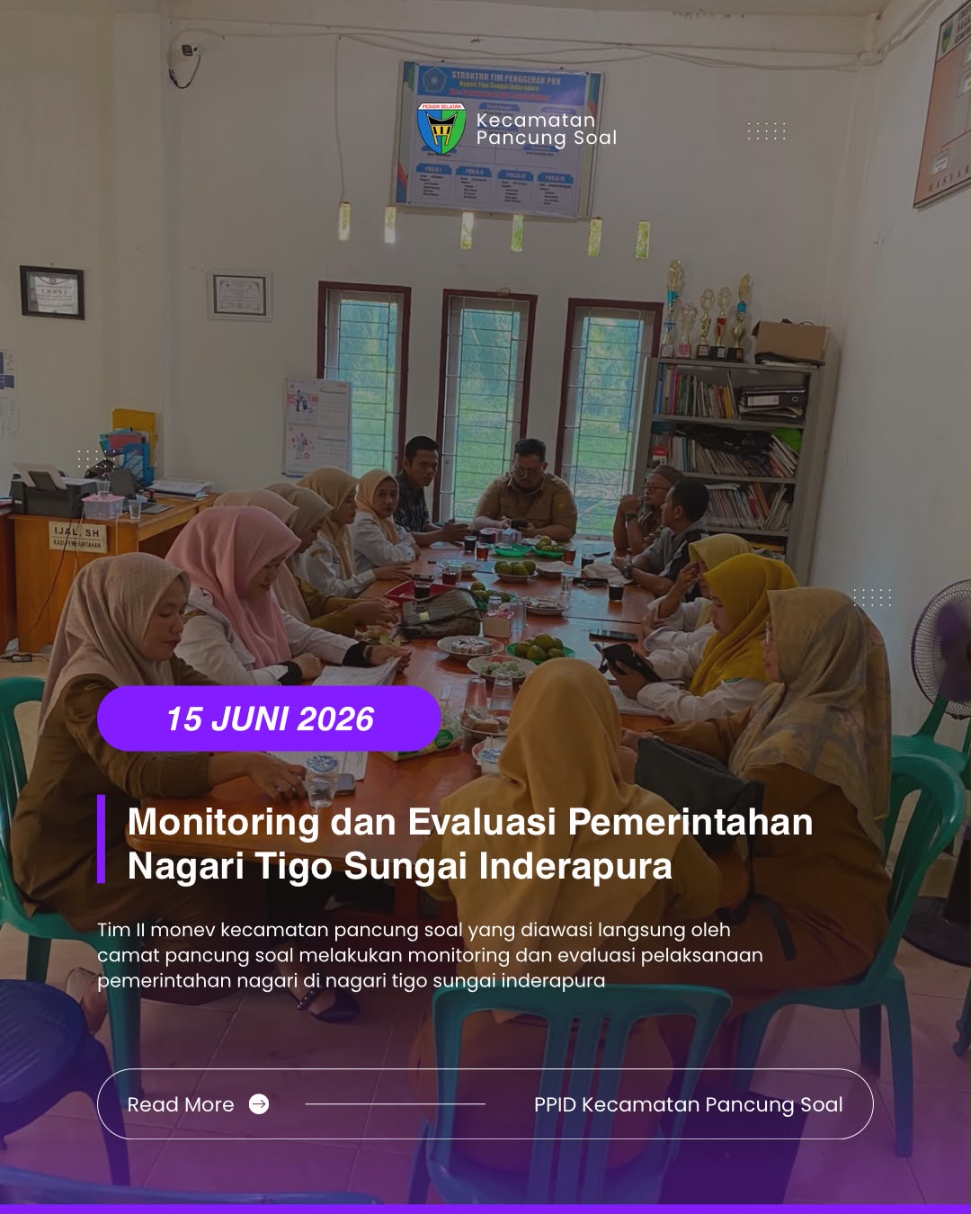 MONITORING DAN EVALUASI PEMERINTAHAN NAGARI DI NAGARI TIGO SUNGAI INDERAPURA